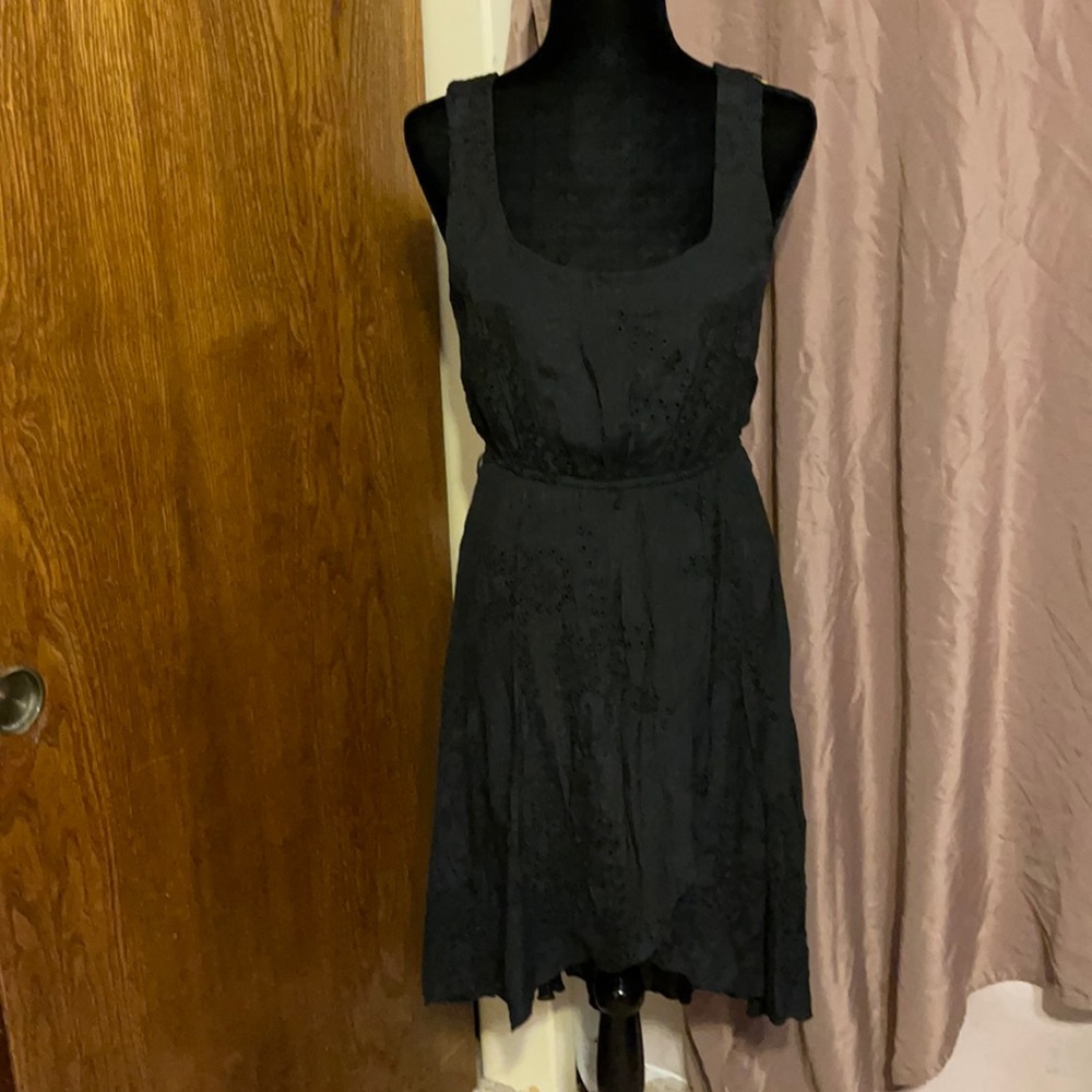As u Wish black eyelet lace tank dress,sz.small